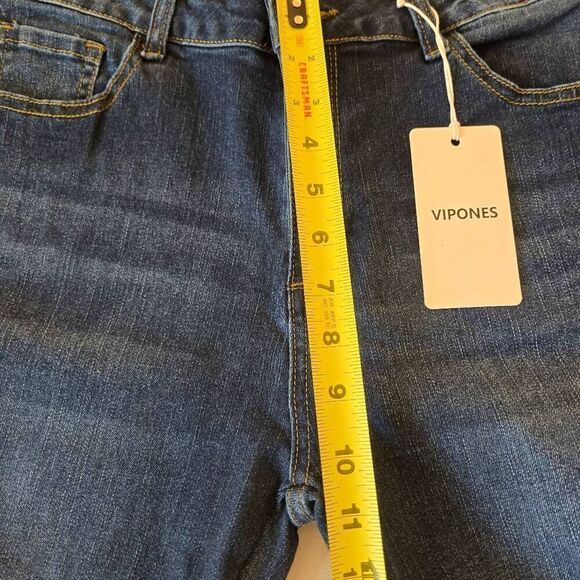 NWT Vipones Womens High Rise Zip Fly Bootcut Denim jeans Blue Size 10 - Picture 8 of 12